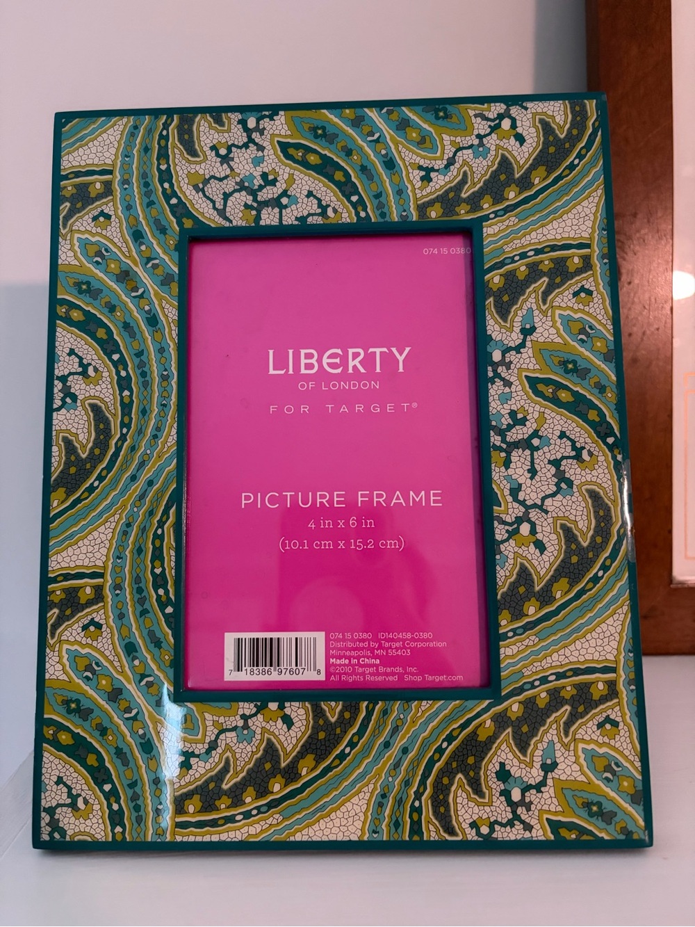 Liberty of London | for Target Teal & Yellow Paisley Accent Frame
